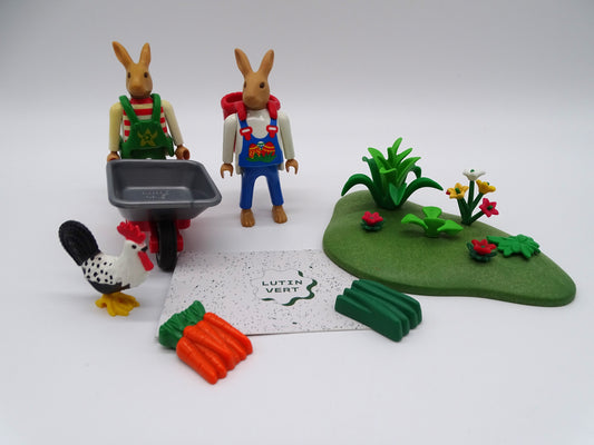 Playmobil pièce unique « Les Lapins jardiniers » d'occasion PLAYMOBIL - Dès 4 ans | Ref 13414