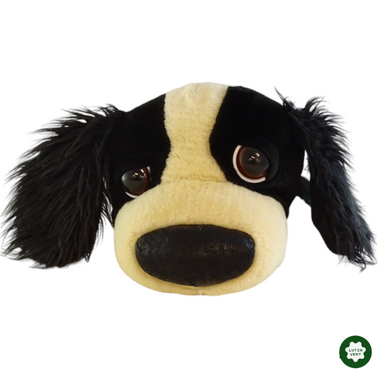 Peluche chien noir et blanc grosse tête d'occasion  - Dès 3 ans | Lutin Vert