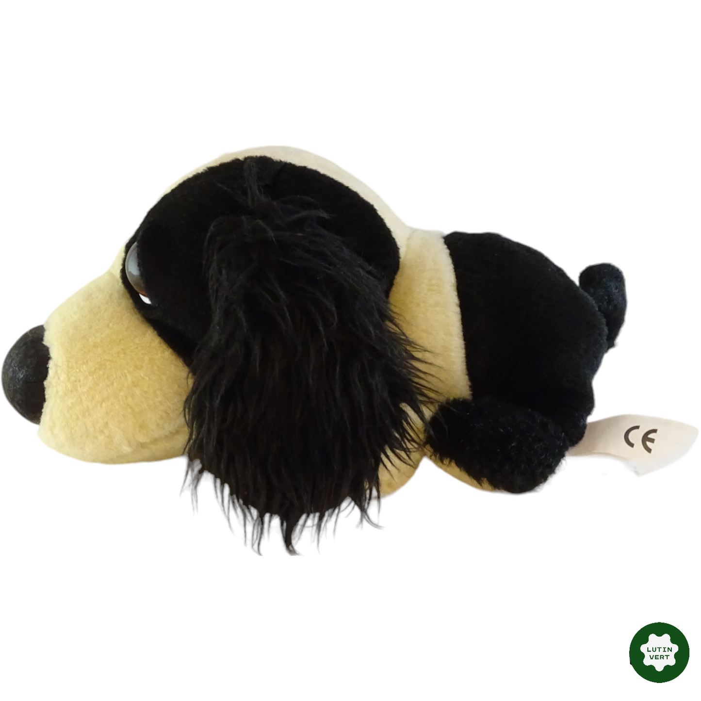 Peluche chien noir et blanc grosse tête d'occasion  - Dès 3 ans | Lutin Vert