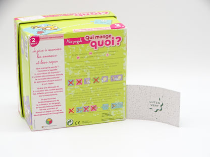Mon Puzzle « Qui mange quoi? » d'occasion OXYBUL - Dès 2 ans | Ref 13474