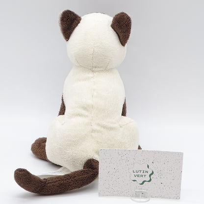 Peluche chat siamois JEMINI - Dès Naissance | Ref 16072