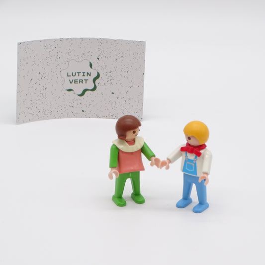 Lot de 2 personnages enfants Playmobil Geobra année 1981 d'occasion PLAYMOBIL - Dès 4 ans | Ref 13488