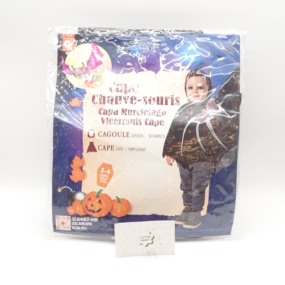Cape chauve-souris Halloween, 3-4 ans GIFI - Dès 3 ans | Ref 16127