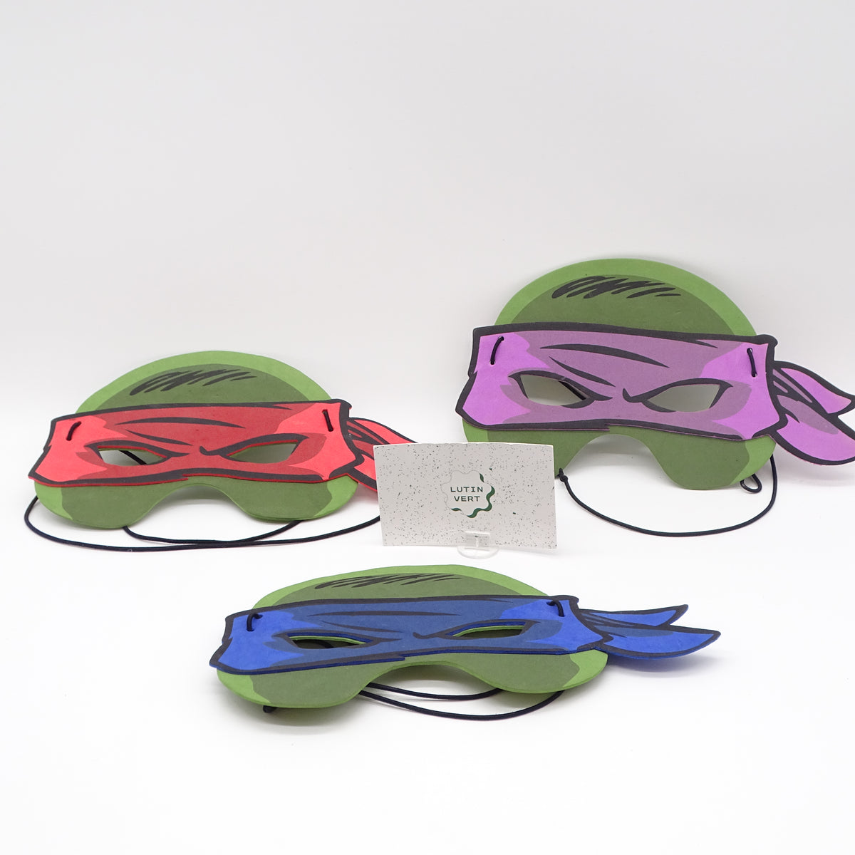 3 Masques Tortues ninja (rouge,bleu,violet) VIACOM - Dès 4 ans | Ref 16148