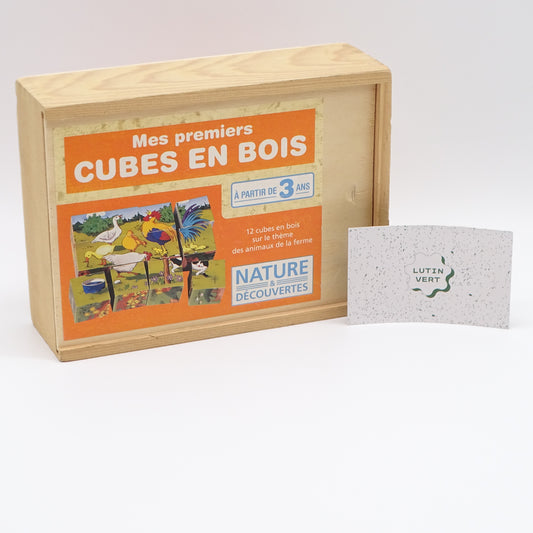 Mes premiers cubes en bois d'occasion NATURE & DÉCOUVERTES - Dès 3 ans | Ref 13534