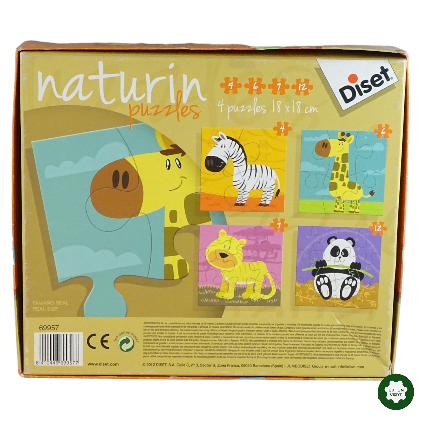 Naturin 4 puzzles d'occasion DISET - Dès 3 ans | Lutin Vert