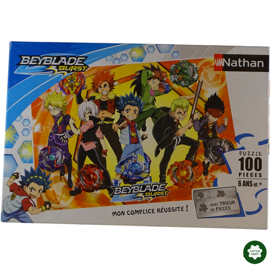 Puzzle Beyblade Burst 100 pcs d'occasion NATHAN - Dès 6 ans | Ref 9434