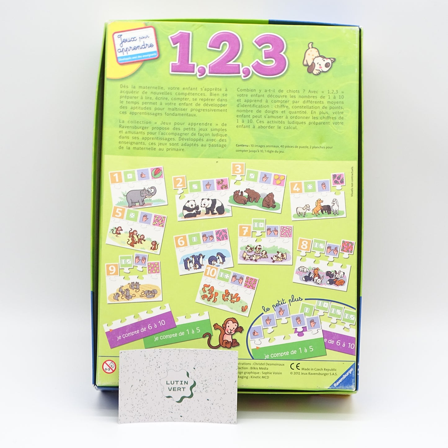 1, 2, 3 Jeux pour apprendre d'occasion RAVENSBURGER - Dès 3 ans | Ref 13541