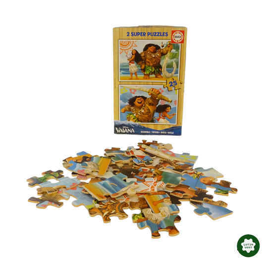 Puzzles en bois 25 pièces de Vaiana d'occasion EDUCA - Dès 3 ans | Lutin Vert