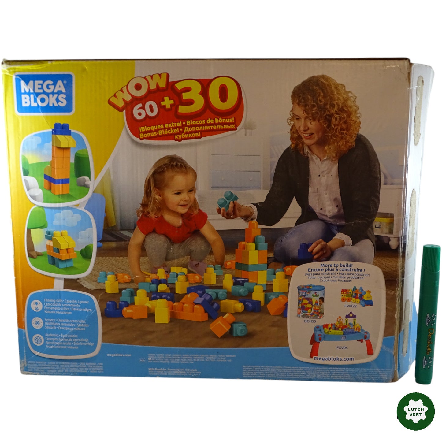 Boite de 92 Méga blocks d'occasion FISHER-PRICE  - Dès 3 ans | Ref 9471