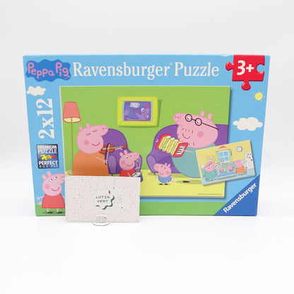Puzzle Peppa Pig 2 x 12 p. d'occasion RAVENSBURGER - Dès 3 ans | Ref 13600