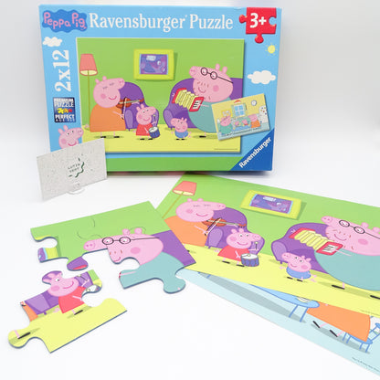 Puzzle Peppa Pig 2 x 12 p. d'occasion RAVENSBURGER - Dès 3 ans | Ref 13600