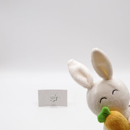 Peluche Lapin Blanc avec sa carotte PRIZEE - Dès 1 an | Ref 16197