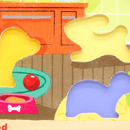 Puzzle animaux en bois et a encastrer d'occasion JANOD - Dès 1 an | Ref 13620