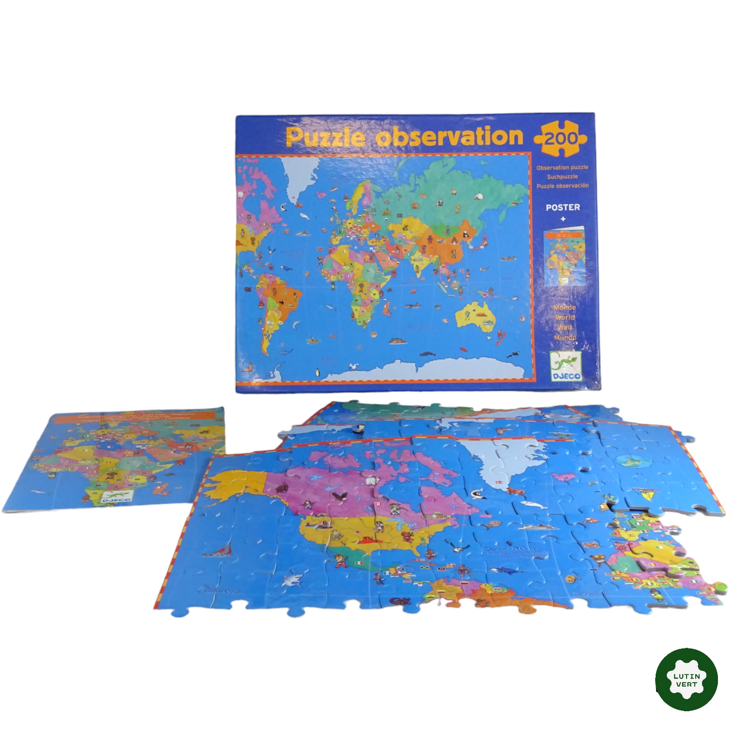 Puzzle d’observation 200 Pièces d'occasion DJECO - Dès 6 ans | Lutin Vert