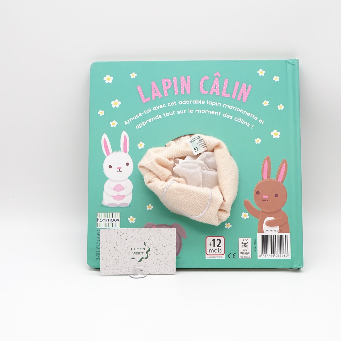 Livre Marionnette « Lapin Câlin » d'occasion KONIMPEX - Dès 1 an | Ref 13621