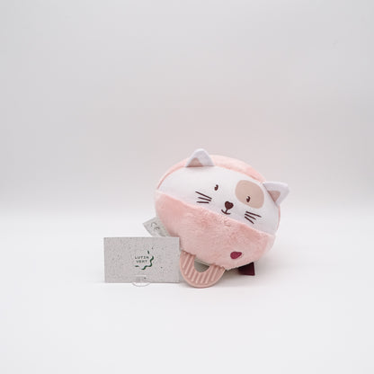 Peluche doudou-hochet chat boule d'occasion B&M FRANCE - Dès 3 mois | Ref 13647