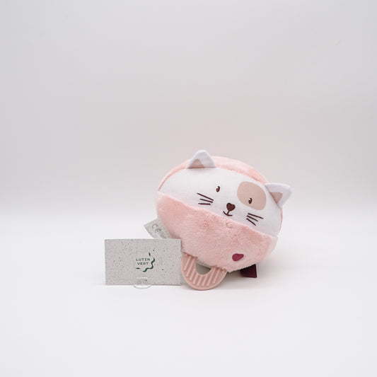 Peluche doudou-hochet chat boule d'occasion B&M FRANCE - Dès 3 mois | Ref 13647