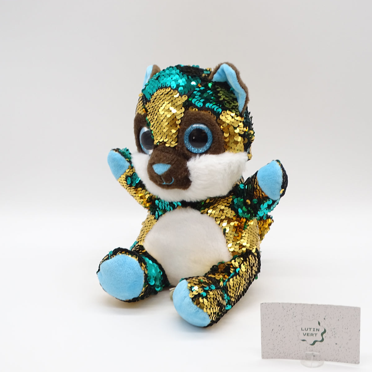 Peluche renard polaire 23cm SQS BY DINO - Dès 3 ans | Ref 16249