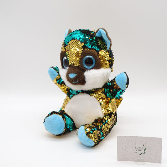 Peluche renard polaire 23cm SQS BY DINO - Dès 3 ans | Ref 16249