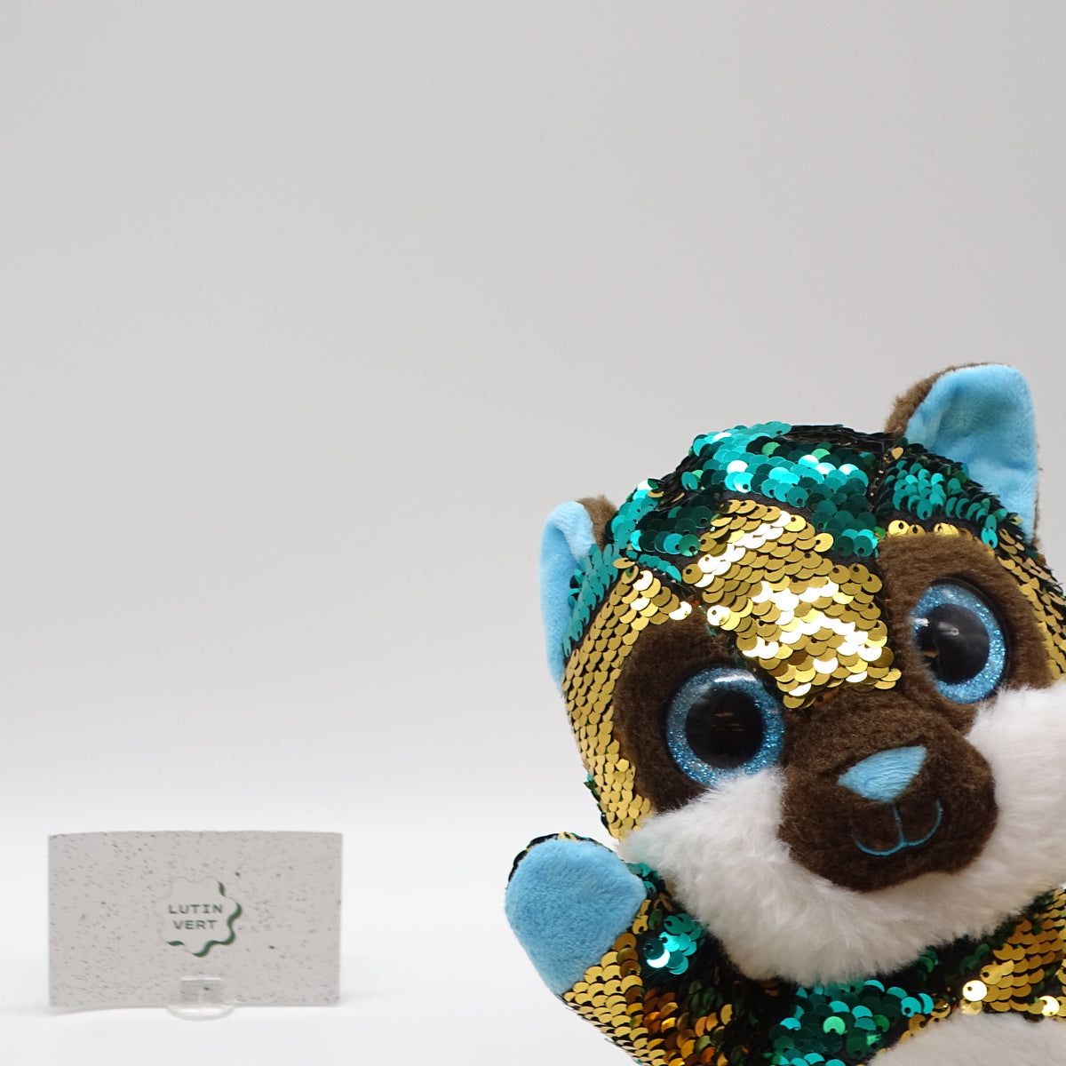 Peluche renard polaire 23cm SQS BY DINO - Dès 3 ans | Ref 16249
