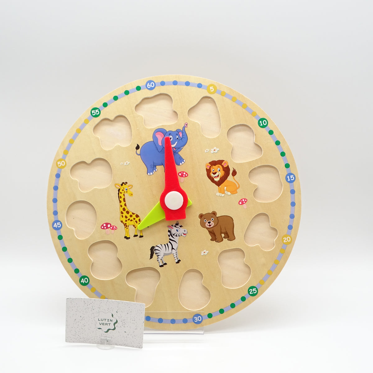 Horloge bois j’apprend l’heure et les formes PLAYTIVE  - Dès 2 ans | Ref 16273