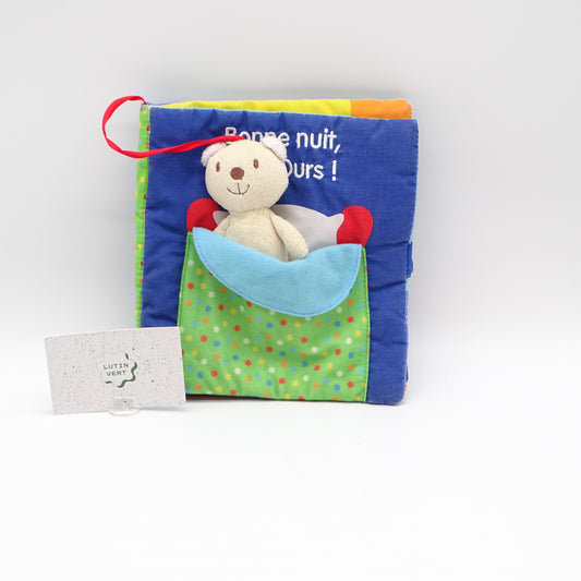 Livre doudou bonne nuit petit ours TOURBILLON - Dès Naissance | Ref 16283