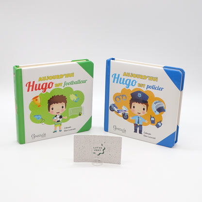 Lot de 2 Livres Aujourd’hui Hugo est Policier GRENOUILLE EDITION - Dès 3 ans | Ref 16293
