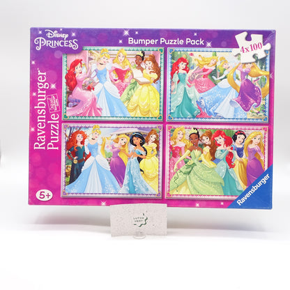 4 puzzles de 100 pièces Disney Princess RAVENSBURGER - Dès 5 ans | Ref 16298