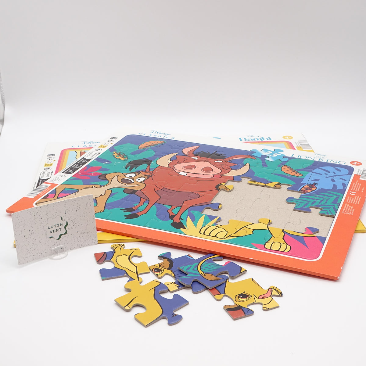 Lot de 2 puzzles disney ( Bambi et Roi lion) DISNEY  - Dès 4 ans | Ref 16313