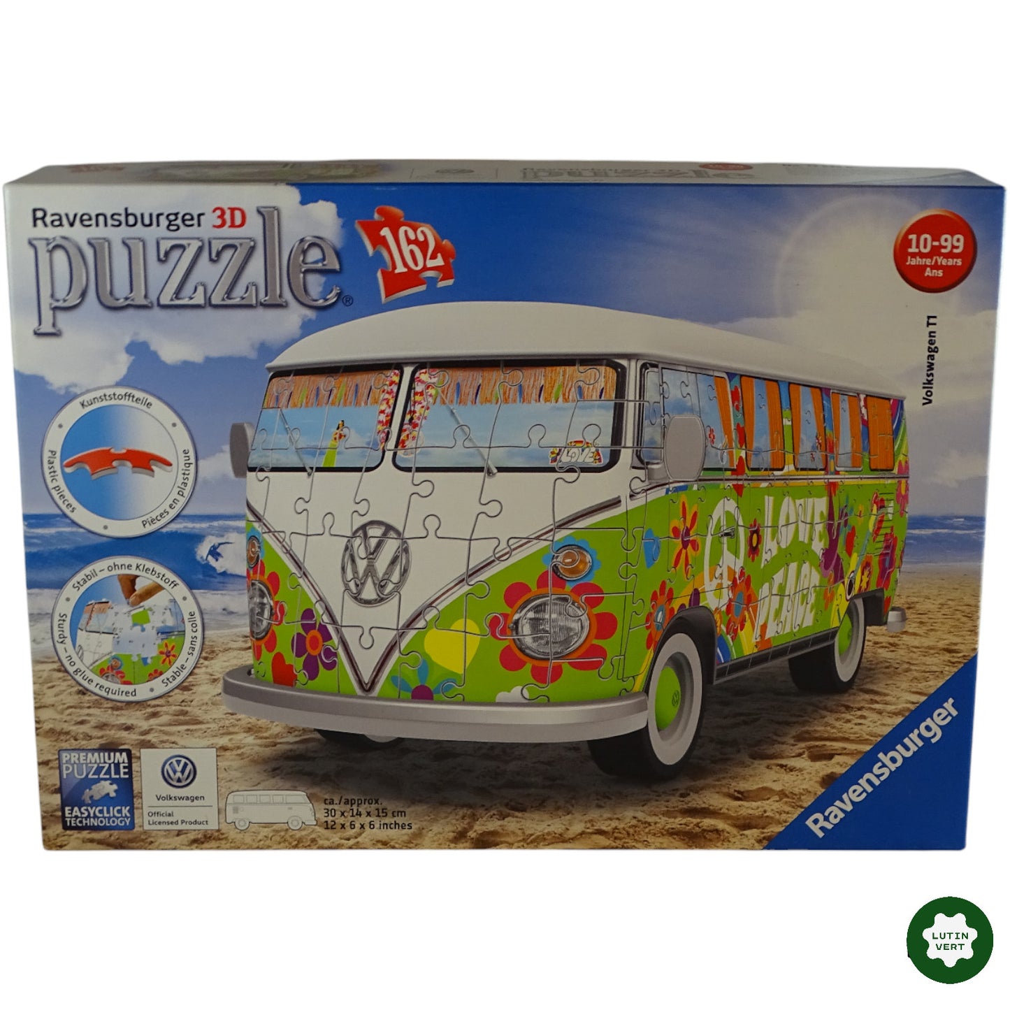 Puzzle 3D 162 Pièces Volkswagen T1 d'occasion RAVENSBURGER - Dès 10 ans | Ref 9845