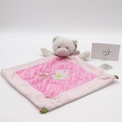 Doudou plat Lapin rose MOTS D’ENFANTS - Dès Naissance | Ref 16319