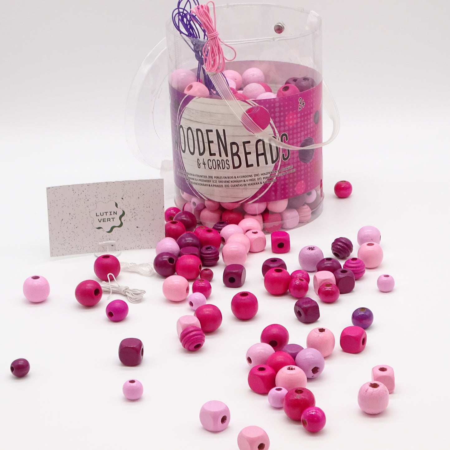 Mélange de perles en bois d'occasion GRAFIX - Dès 3 ans | Ref 13748