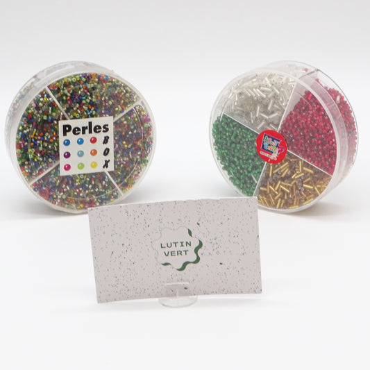 Lot de 2 boites de perles de rocaille d'occasion SANS MARQUE - Dès 7 ans | Ref 13752