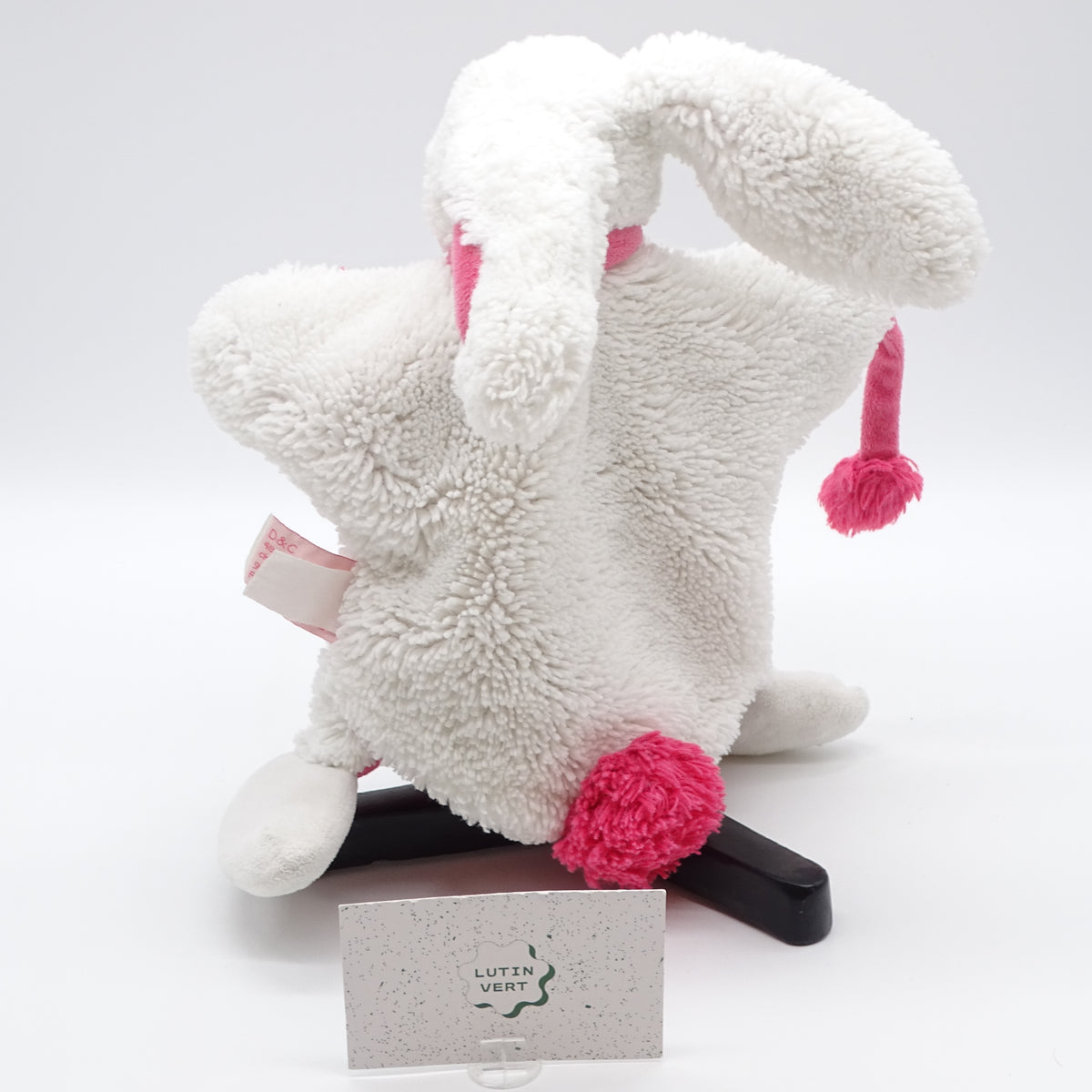 Doudou marionette Lapin blanc et rose DOUDOU ET COMPAGNIE - Dès Naissance | Ref 16344
