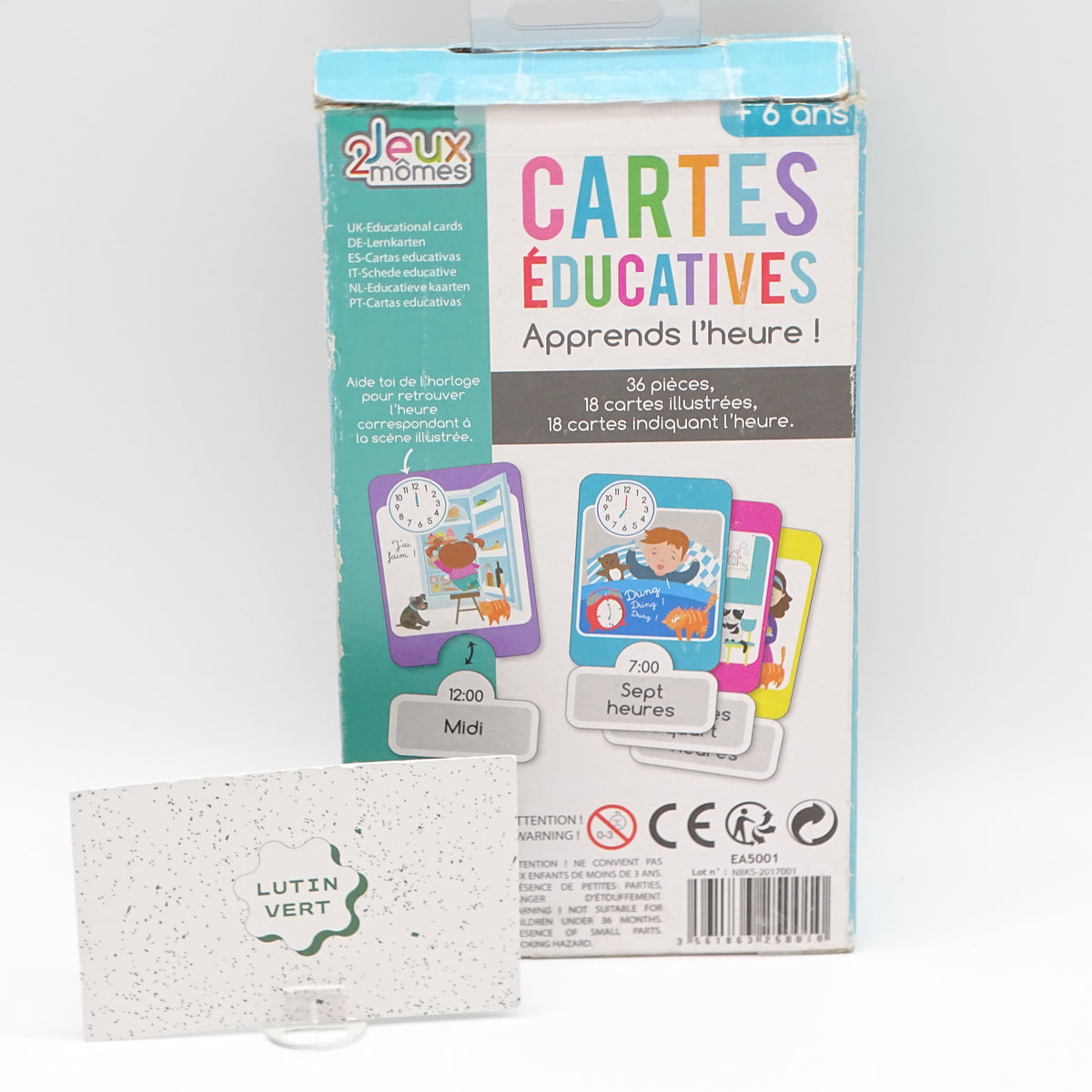 Cartes éducatives j’apprends l’heure SANS MARQUE - Dès 6 ans | Ref 16383