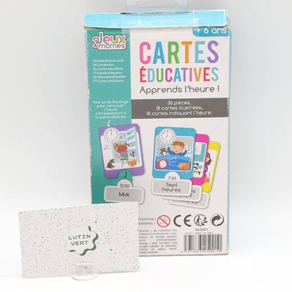 Cartes éducatives j’apprends l’heure SANS MARQUE - Dès 6 ans | Ref 16383