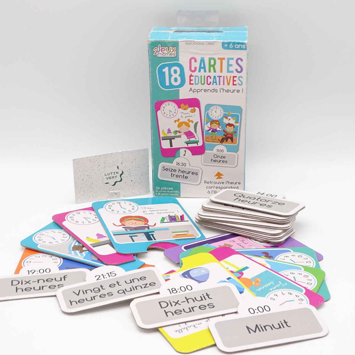 Cartes éducatives j’apprends l’heure SANS MARQUE - Dès 6 ans | Ref 16383