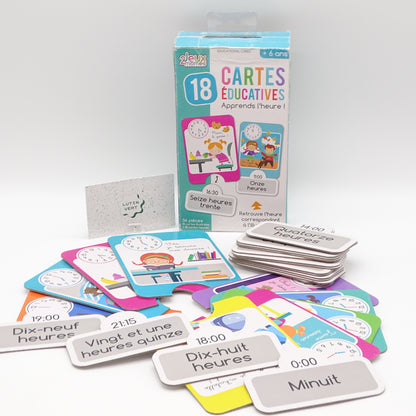 Cartes éducatives j’apprends l’heure SANS MARQUE - Dès 6 ans | Ref 16383