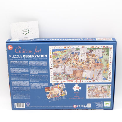 Puzzle 100 Pièces Château Fort  DJECO - Dès 5 ans | Ref 16391