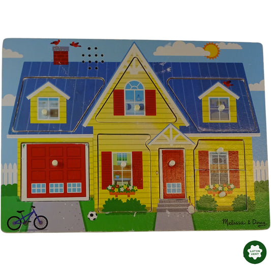 Puzzle Maison à encastremant 8 pcs d'occasion MELISSA & DOUG - Dès 2 ans | Ref 9760