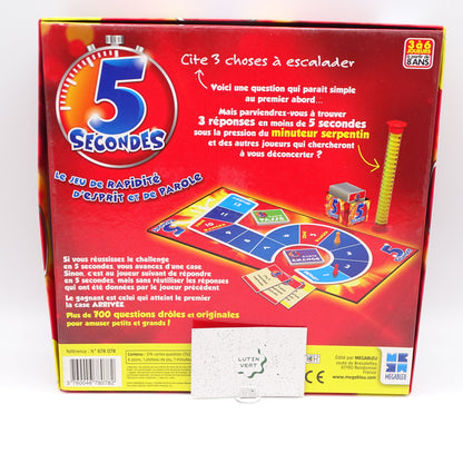 Jeux de société 5 secondes MEGABLEU - Dès 8 ans | Ref 16436