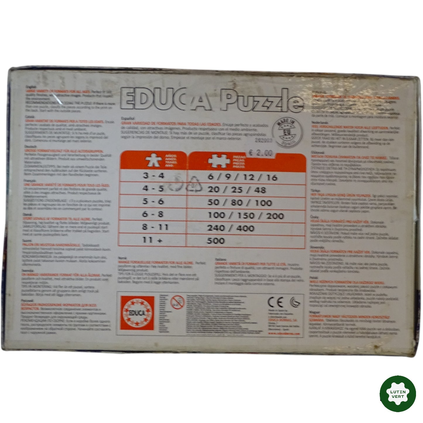 2 Puzzle Disney Frozen d'occasion EDUCA - Dès 5 ans | Ref 839