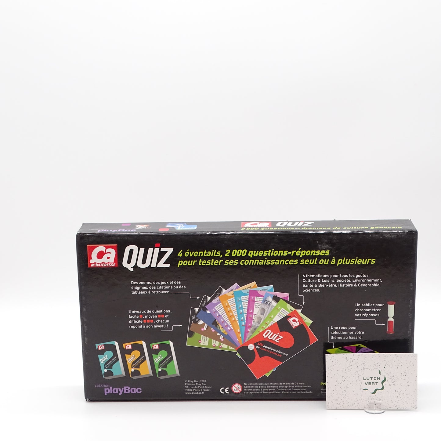 Ça m’intéresse - Quiz 2000 Questions-Réponses de Culture Générale d'occasion PLAYBAC - Dès 12 ans | Ref 13999