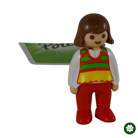 Personnage fille pantalon rouge d'occasion PLAYMOBIL 123 - Dès 18 mois | Ref 9753