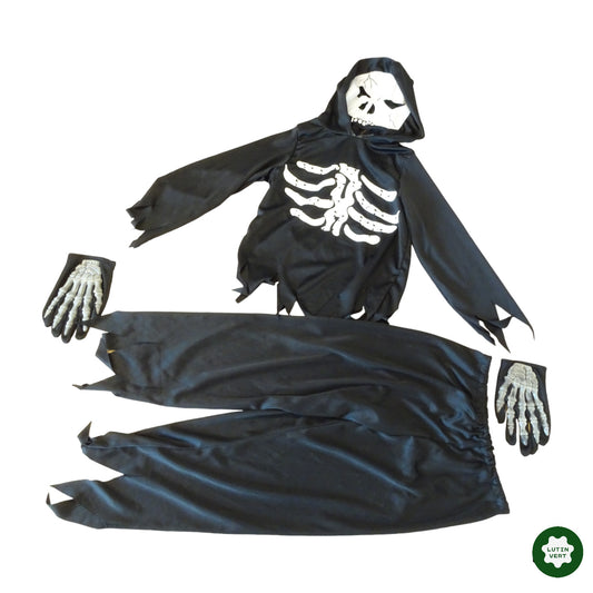 Déguisement de squelette avec gants d'occasion  - Dès 3 ans | Lutin Vert