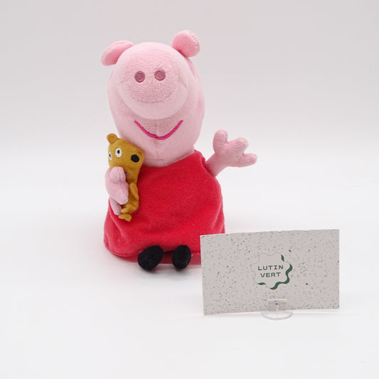 Peluche Peppa Pig et son Doudou d'occasion TY - Dès 3 ans | Ref 14039