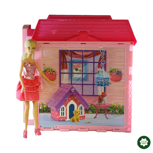 Maison rose avec sa Barbie d'occasion MATTEL - Dès 4 ans | Lutin Vert