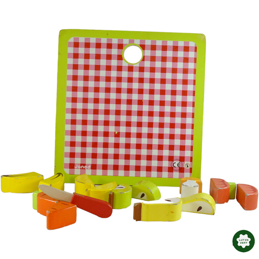 Puzzles bois des fruits et légumes d'occasion JANOD - Dès 2 ans | Lutin Vert