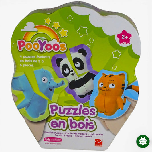4 puzzles bois PooYoos d'occasion ADDENDO - Dès 2 ans | Ref 10019